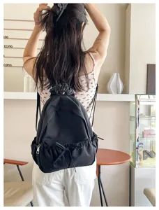 Koreaanse stijl nylon rugzak zoete strik lichtgewicht veelzijdige casual dagrugzak