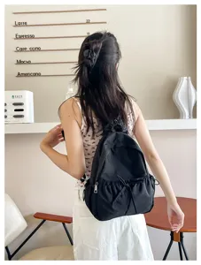 Koreaanse niche nylon rugzak schattige strik trendy lichtgewicht veelzijdige studenten schooltas