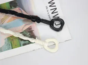 Women woven belt accessory long waist rope fashion trousers hanging chain waist decoration