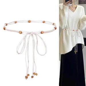 Boheemse geweven taille riem voor vrouwen, stijlvolle gevlochten touw jurk riem hier.