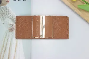 Cinturón de cintura elástico ancho marrón para mujer, elegante cinturón de abrigo de vestido con hebilla.