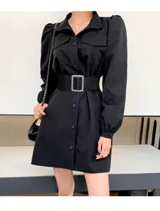 Ceinture femme large noire corset robe decoration élégante perle boucle mode tendance