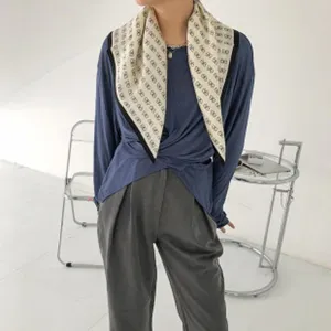 Mulberry silk square scarf for women, elegant neck accessory for daily fashion wear.