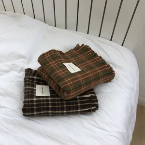Kuscheliger Winter Karo Schal aus Kaschmirimitat dicker warmer Schal für Damen und Herren.