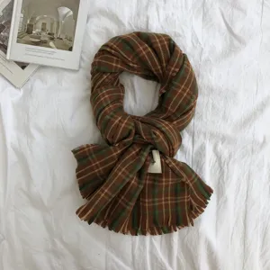 Klassischer Karoschal Winter, kuscheliger Karo-Schal aus Kaschmir-Imitat für Damen und Herren.