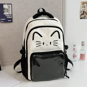 Niedlicher Katzen Ita Rucksack transparent Student Schulranzen grobe Kapazitat Japanischer Stil