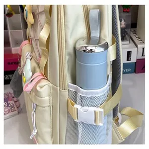 Zaino da scuola in tela multi-tasca in stile coreano zaino da viaggio casual versatile nuovo
