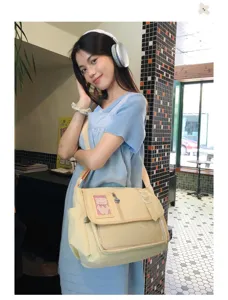 Japanese ins cute college transparent ita bag student shoulder messenger bag stylish