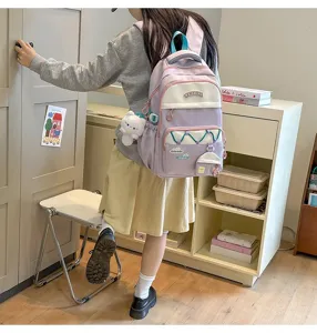 Mochila escolar grande para niñas y estudiantes con diseño bonito vista detallada