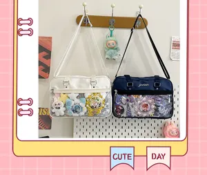 Japanese JK Uniform Ita Bag Transparent Shoulder Crossbody Bag Cute Student Messenger Handbag