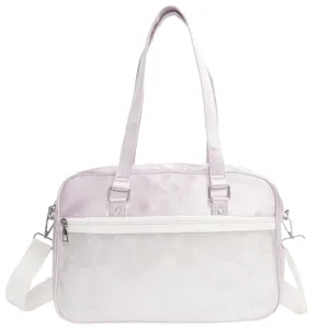 Japanese JK uniform ita bag cute purple shoulder bag with clear window crossbody handbag