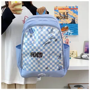 Zaino ita trasparente borsa scolastica casual azzurro chiaro zaino da studente per uso