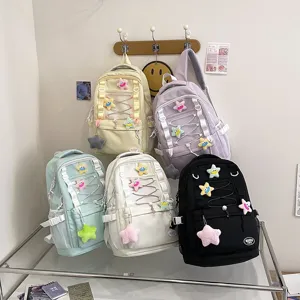 Zaino da scuola con tasche multiple estetico e casual per il tragitto giornaliero degli studenti