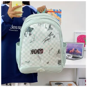 Zaino ita trasparente grande capacità borsa a spalla zainetto per studenti verde chiaro