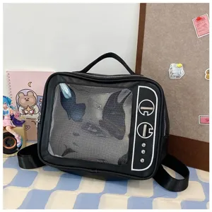 Cute TV shaped transparent ita bag double shoulder crossbody doll backpack for anime fans