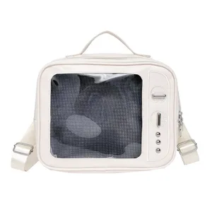 White TV Shape Ita Bag Transparent Window JK Shoulder Backpack Kawaii Doll Bag Display