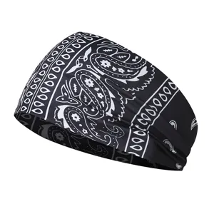 Paisley Printed Yoga Headband Elastic Sport Sweatband For Men Women Running Fitness Headwear Fashion Hair Band