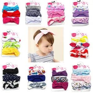 Bébé nœud bandeaux ensemble élastique nylon nourrisson accessoires cheveux mignons nouveau-né rubans
