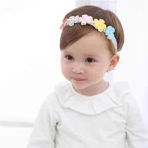 Joli bandeau floral pour bébé et nourrisson, accessoire de cheveux coloré avec élastique.