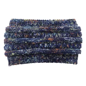 Vrouwen gebreide kleurrijke hoofdband winter warme fleece gevoerde wollen haarband accessoire