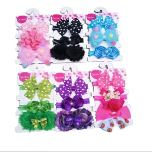 Ensemble bandeau nœud bébé accessoires cheveux nourrisson multicolore mignon photo