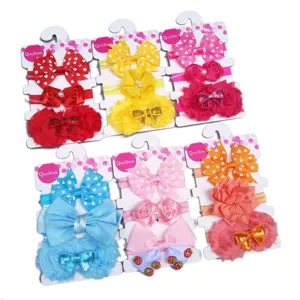Ensemble bandeau bébé nœud cheveux multicolore accessoires cheveux pour photo enfant