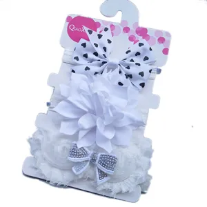Ensemble de 3 bandeau noeud bébé accessoires de cheveux mignons pour nouveau-né