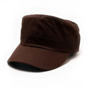 Herren braune Baumwolle Flachkappe Freizeit Sonnenschutz Mütze stilvolle Outdoor Kopfbedeckung