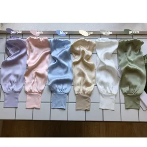 Silk sun protection sleeves for women, lightweight cooling arm sleeves, 6 colors detail