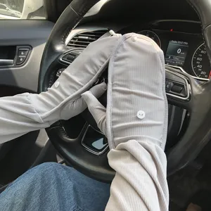 Eis Seide Sonnenschutz Ärmel Detail Ansicht, atmungsaktive Outdoor Auto Armabdeckung.