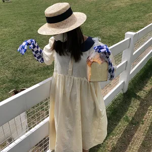 Sommer blaue und weiße karierte Sonnenschutz Eishülsen für Outdoor Sport und Reisen.