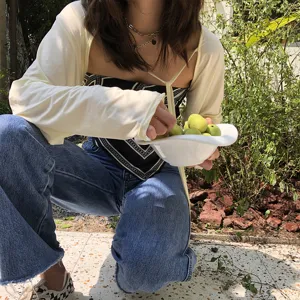 Ελαφριά κίτρινη ζακέτα προστασίας από τον ήλιο για γυναίκες, καλοκαιρινό στιλάτο ρούχο.