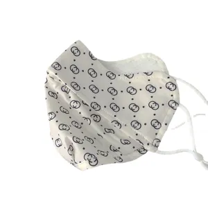Summer anti-UV face mask ice silk breathable sun protection riding mask with chic monogram pattern.
