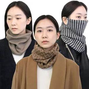 Winter knitted neck gaiter warm soft snood scarf for women stylish winter thermal wear.