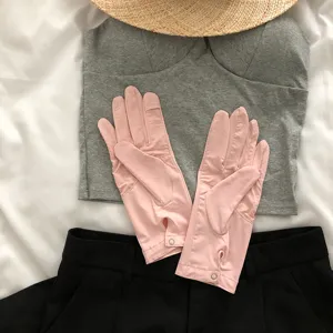 Summer sun protection gloves for women men, breathable thin driving outdoor sports.