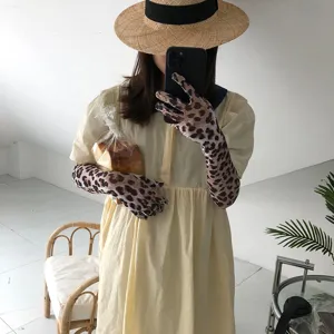Sommer neue Leopardenmuster Netzen Fünf-Finger Sonnenschutz Ärmel stilvolle Armabdeckung.