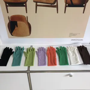 Été femmes mince résille gants longs protection solaire unie manches de glace élégantes bras
