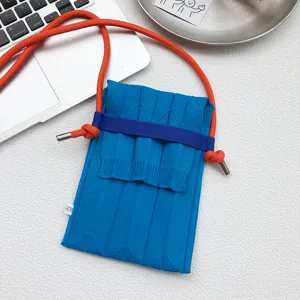 Modische koreanische Mini Strick Handytasche fur Damen und Herren in leuchtenden Farben.