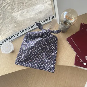 Koreanische minimalistische Blumenstoff Handtasche sommerliche lässige Umhängetasche Damen