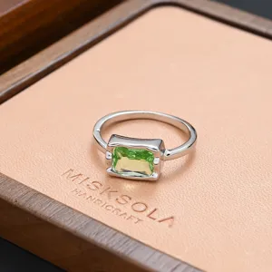 Chic synthetic turquoise ring for women, stylish vintage minimalist finger accessory.