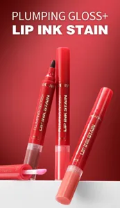 Set de gloss à lèvres double embout et encre liquide hydratante et longue tenue parfaite.