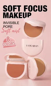 HANDAIYAN 8 Colors Waterproof Oil Control Pressed Powder Invisible Pores Soft Focus Makeup