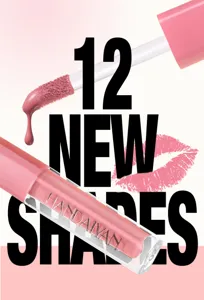 HANDAIYAN uγρό lip gloss λεπτομερής όψη, γυαλιστερό και ματ προϊόν μακιγιάζ χειλιών.