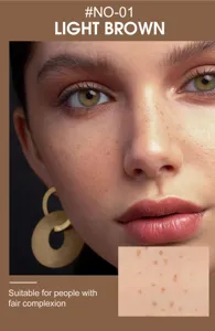 Waterproof liquid freckle pen #01 light brown for natural faux freckles makeup look.