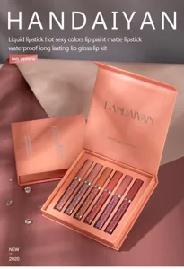 HANDAIYAN matte liquid lipstick set 6pcs waterproof long lasting lip gloss makeup kit