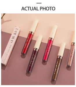 Set de rouge à lèvres liquide mat HANDAIYAN, gloss velours imperméable et durable.