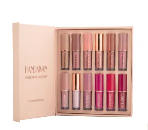 HANDAIYAN ensemble de 12 rouge a levres liquide imperméable mat brillant boite cadeau.