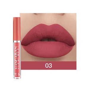 Matte liquid lipstick 03 shade long lasting waterproof lip gloss makeup product detail view.