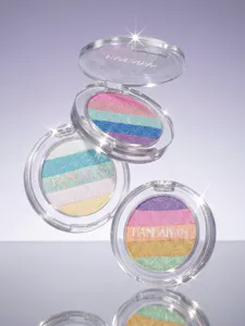 HANDAIYAN multi-color striped highlighter eyeshadow sparkling shimmer makeup cosmetic palette