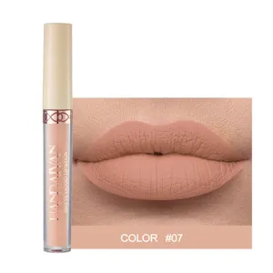 Détail du rouge à lèvres liquide mat HANDAIYAN, brillant à lèvres velours longue durée teinte 07.